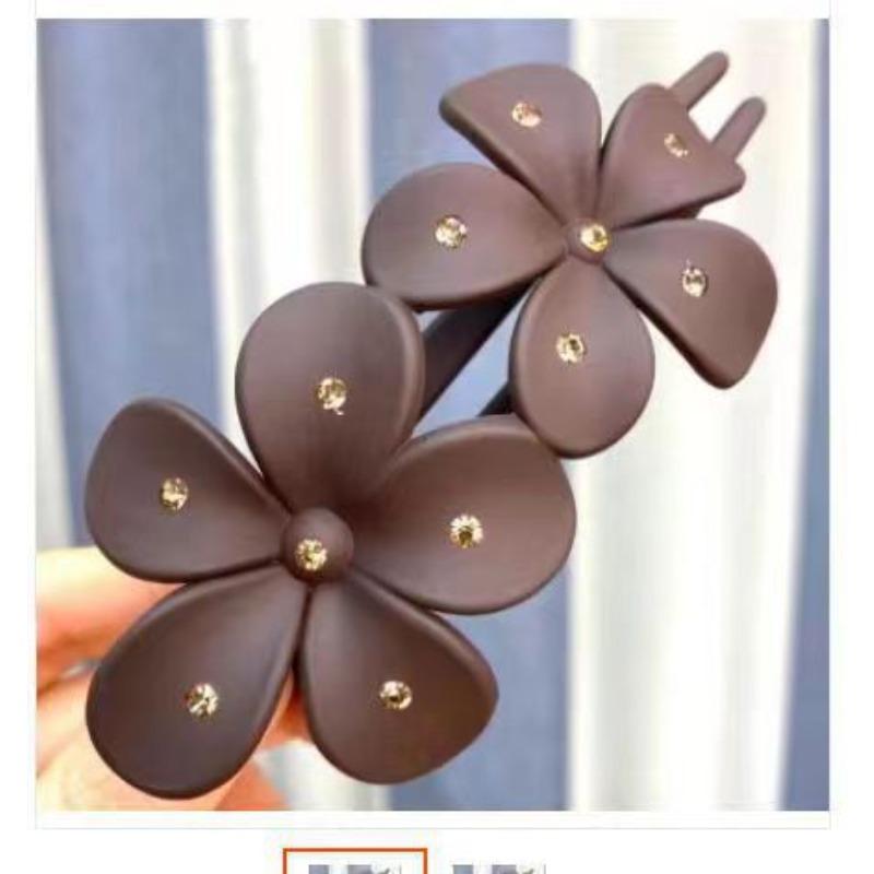 Fermaglio per capelli a forma di fiore texturizzato di alta gamma a becco d'anatra per acconciatura a chignon, Accessorio per capelli per donna, Singolo fermaglio per capelli per un'acconciatura liscia
