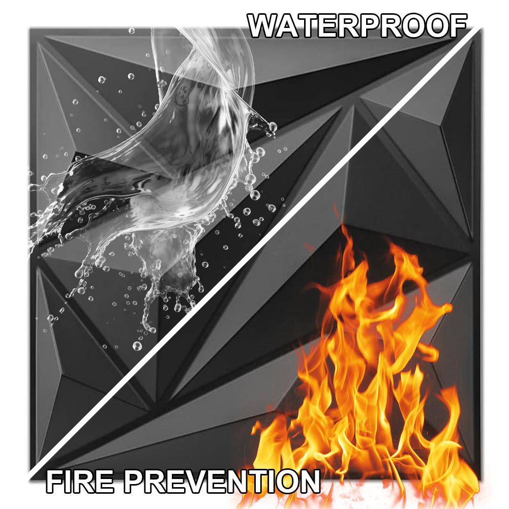 50/100Pcs 3D Wall Panel Diamond 30x30cm PVC Accent Textured Wall Panels 3D Wall Paper for Living Room Gaming Room TV Background