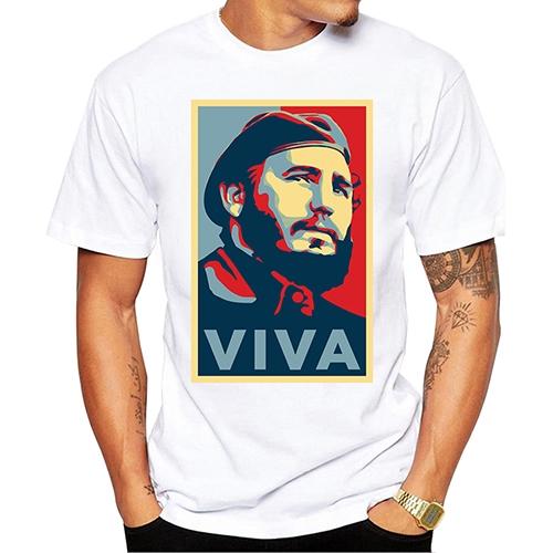 2020 Men New Fashion Che Guevara and Fidel Castro Printed Tshirt Short Sleeve Casual Tee Shirts Cool Design Tops