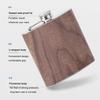 6 OZ Stainless Steel Hip Flask Wood Grain Leather Liquor Bottle Portable Russian Flagon Alcohol Bottle Gift For Men Wine Set