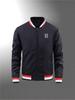 Men's High-Quality Stand Collar Bomber Jacket - Casual Spring Baseball Style