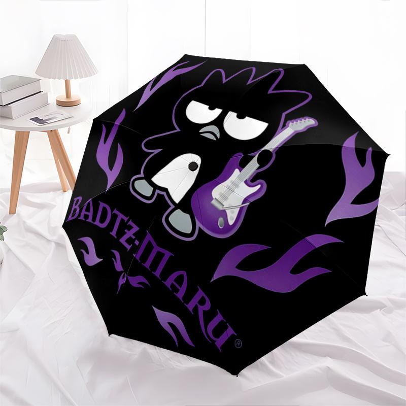 

1pc BADTZ-MARU Purple Guitarist Edition Umbrella - Automatic Opening & Closing, Foldable Design, Outdoor, Festival Gift for Fans, Travelers, Everyday