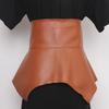 Peplum Waist Cincher Elegant Chain for Dress Elastic Ruffle Waistband Trendy Underbust Waist Chain Wide Belt