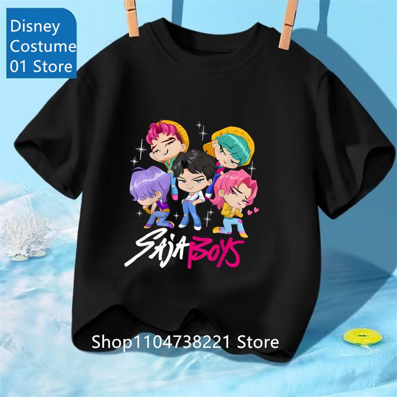 Camisetas Kpop Demon Hunters Huntrix Para Niños Niñas Verano Tops Casuales Manga Corta Camisetas Gráficas Kpop Demon Hunters Camiseta