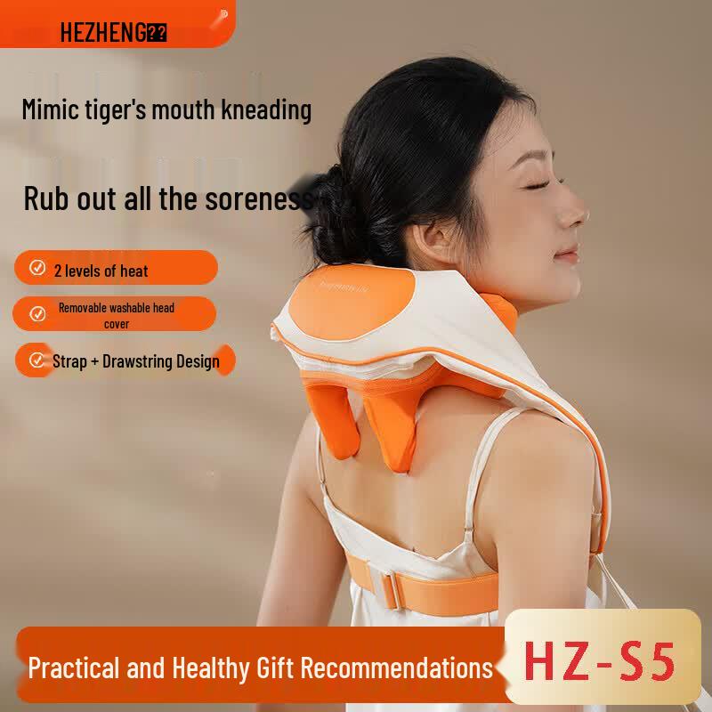 HEZHENG Shiatsu Neck and Shoulder Massager Shawl CN plug (adapter included)