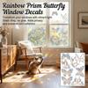 Static PVC Window Sticker Rainbow Prism Butterfly Pattern Home Decoration Anti Collision Glass Sticker