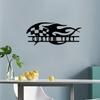 Metal Race Flag Wall Art Personalized Name Sign Home Decor Custom