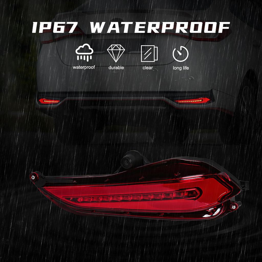 3 Function Rear Bumper Reflector Light for Toyota Yaris 2017 2018 2019 Vios Brake Warning Dynamic Turn Signal Lamps Car Fog