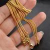 Luxury Men Women Punk Pure Chain Lobster Clasps Necklace Hip Pop Jewelry