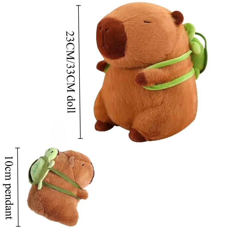 Süßes Capybara-Plüschtier mit Rucksack, sitzend, schöne Cartoon-Tiere, ausgestopfte Puppen, Weihnachtsgeschenk, Wohnkultur, Sofa, Plüschkissen