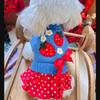 Pet Knit Sweater Dress Small Dogs Bichon Frise Winter Warm Clothing Berry Color