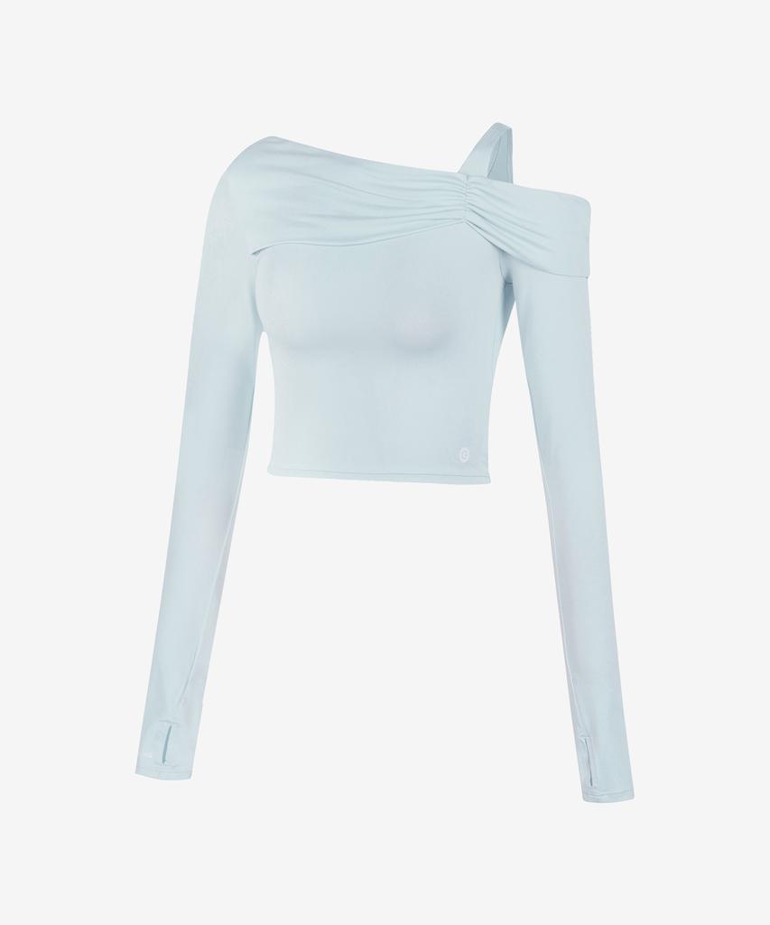 GRANDE LINE Shirred One-Shoulder Long Sleeve