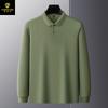Autumn And Winter Lapel Slit Men'S Long-Sleeved Polo Shirt 100% Long-Staple Cotton Men'S Polo Shirt T-Shirt