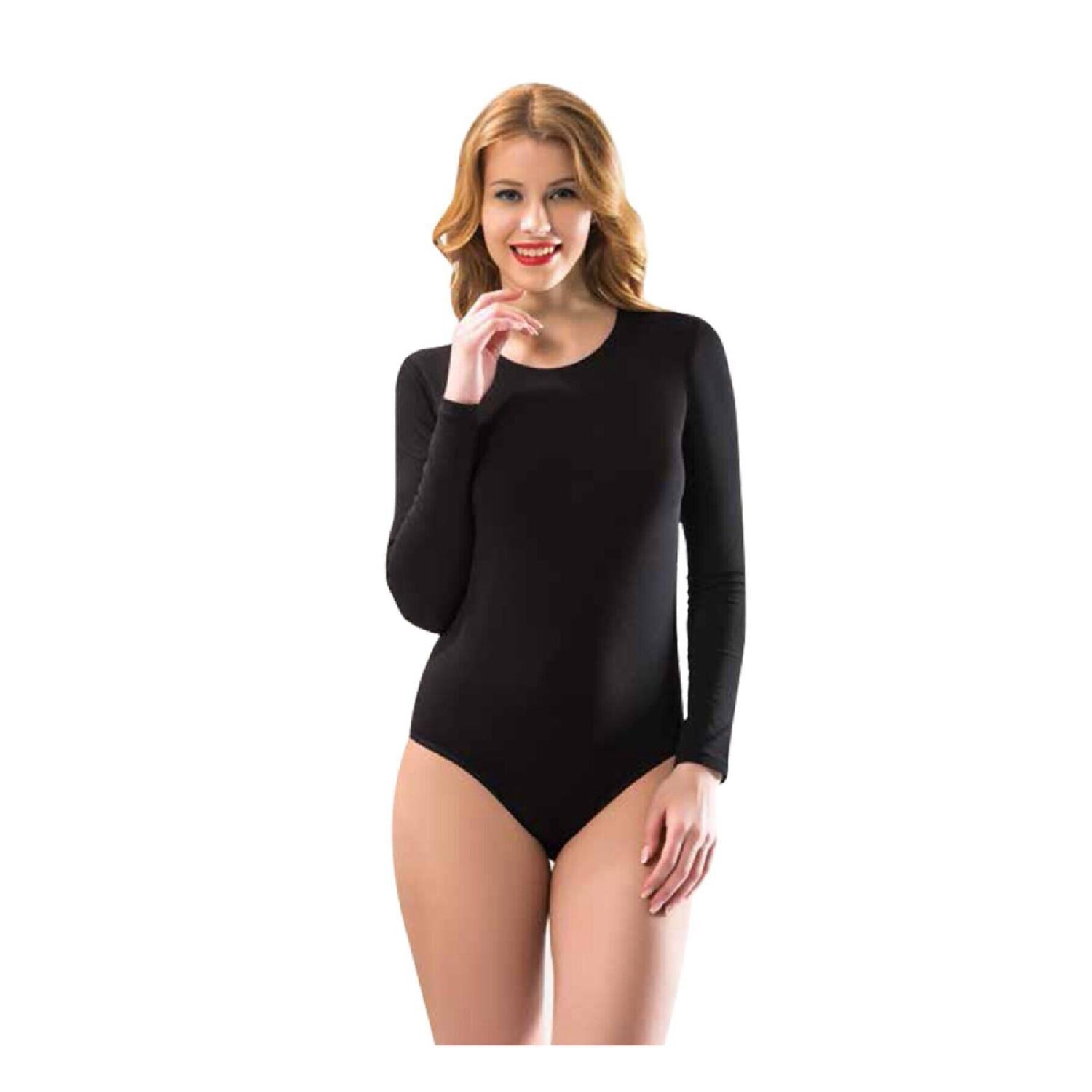 

Long Sleeve Bodysuit (body With Snaps) S чёрный