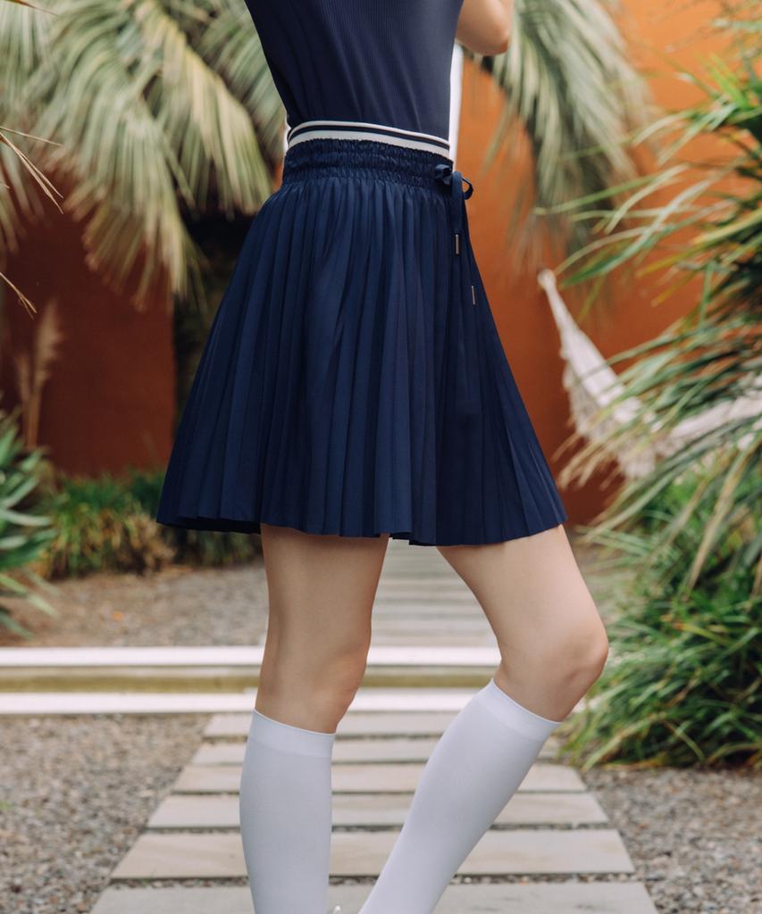 Over Golf Summer Essential Pleated Skirt (Navy)