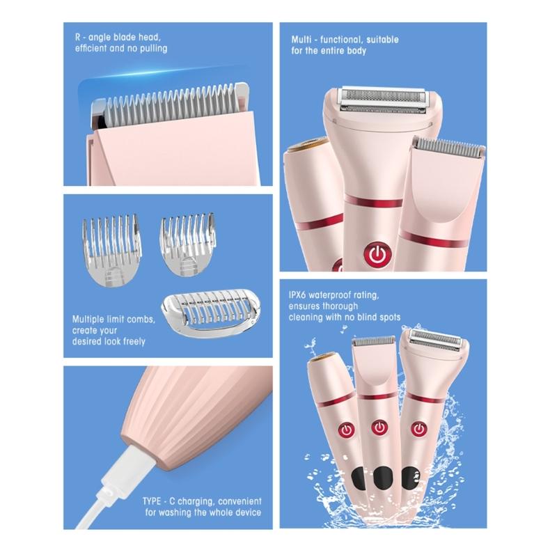 Electric Face Hair Removers Hair Removal Device Face Trimming Tool Washable Device with Digital Screen for Easy Use