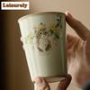 250ml Cute Cat Ru Kiln Ceramic Teacup Elegant Water Jug Master Cup Green Coke Cup Coffee Mug Tea Household Drinkware Accessories