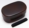Yamanaka Lacquerware Microwaveable Oval Nested Bento 570ml Tochigi Box, (with Belt), Lacquerware, M13373-8