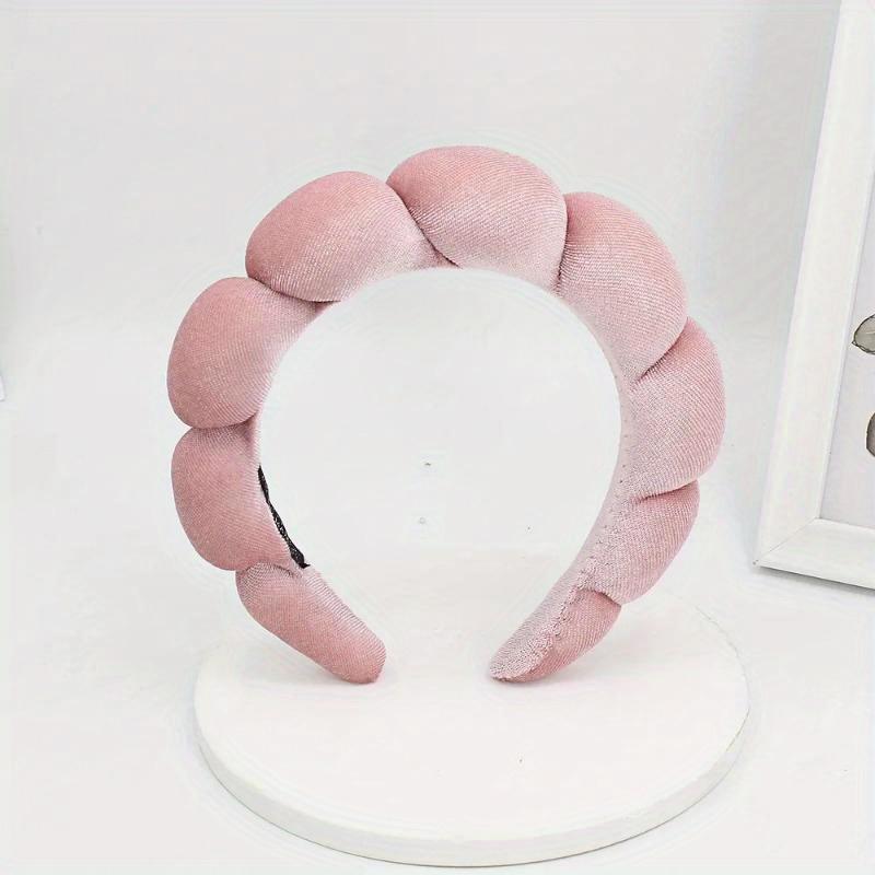 Sponge Spa Headband Velvet Washing Face Wide Padded Hair Hoop Skin Care Makeup Removal Shower For Women Girls Hair Accessories