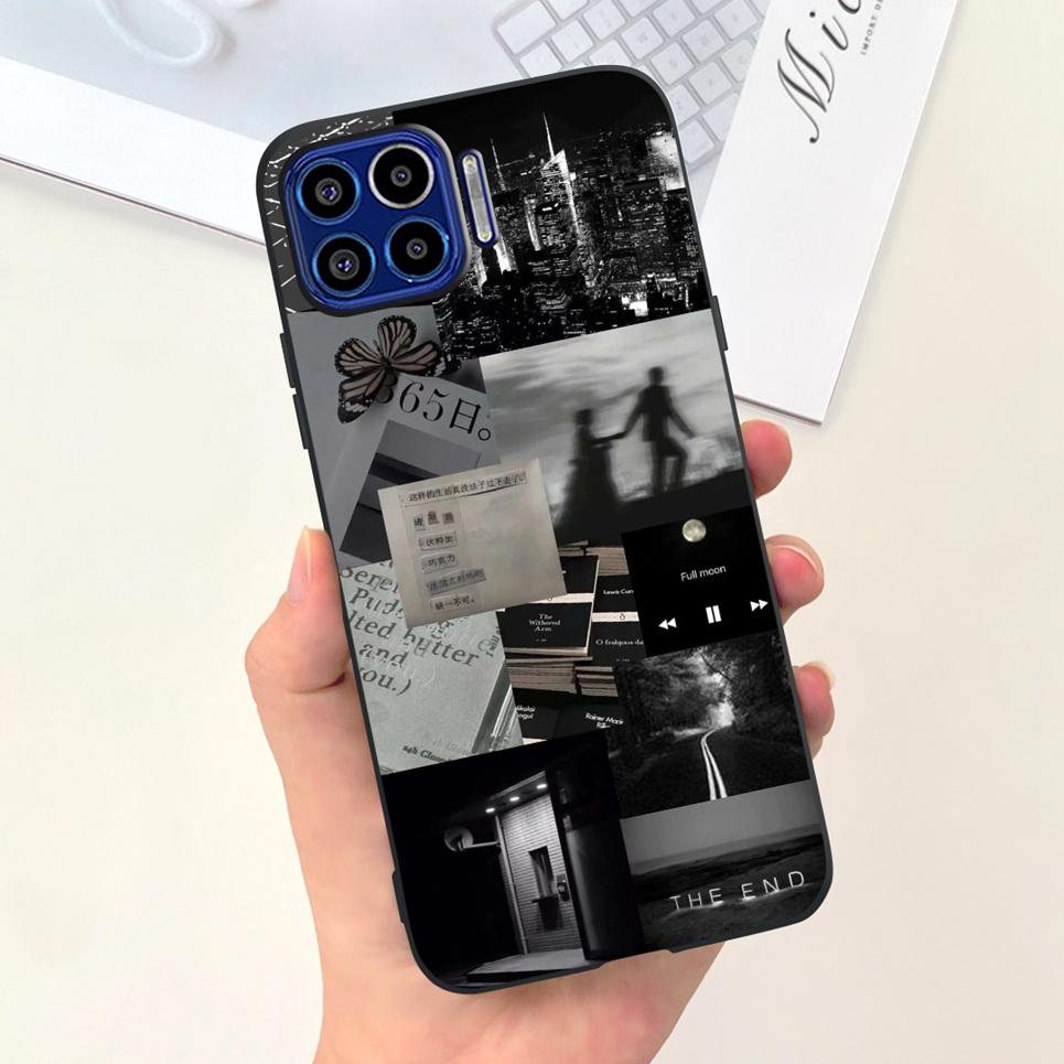 For Motorola One Vision One Macro Case Cute Fashion Girly Cartoon Painting Funda Etui For Motorola One 5G Soft TPU Silicone Case