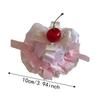 Bow Decor Mini Hat Lace Trim Lolita Headdress Elegant Bow Hairpin  For Women