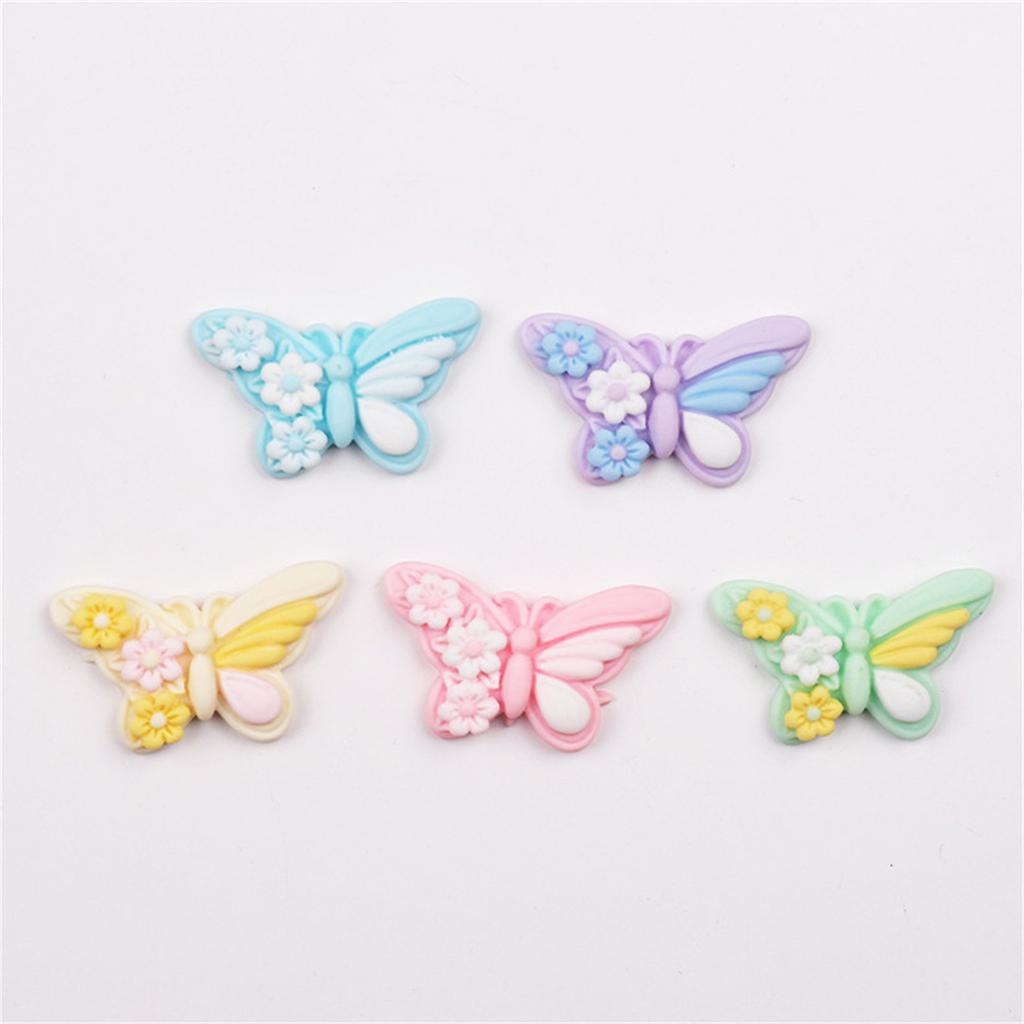 10 Large Butterfly Shaped Resin Flat Back Kabochin Scrapbook  DIY Decorative Accessories Hairpin Decoration