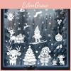 Christmas Static Cling Window Decals With White Christmas Tree For Holiday Decor