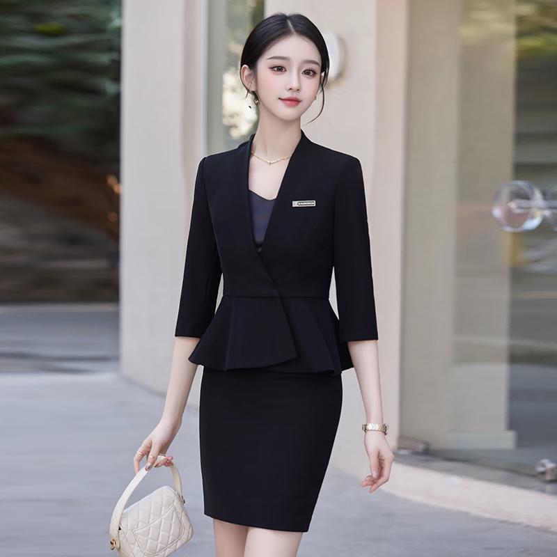 Teloramann Professional Women's Blazer Skirt Set