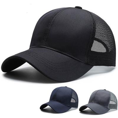 Casquette de baseball de sport en plein air Homme Été Maille respirante Visière Version coréenne Plaque légère Chapeau couleur unie Loisirs de plein air