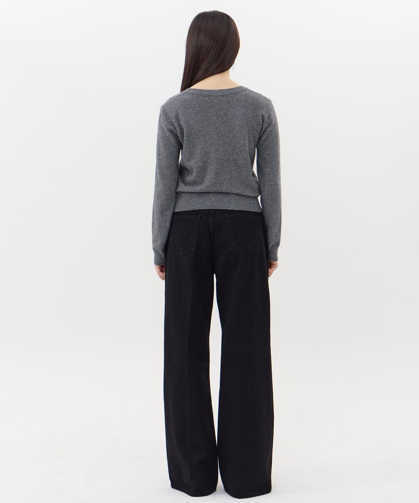 Kkomma Cmj13 Black Wide Straight Pants