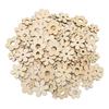 300Pcs Plum Blossom Shape Flower Wooden Embellishments Floral Wood Ornaments  For DIY Projects