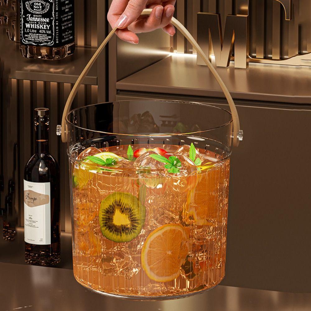 Portable Storage Basket Plastic Drinks Cooling Container Durable Ice Bucket  Kitchen