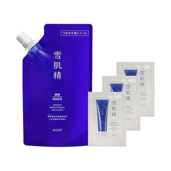 [Quasi-drug] Medicinal Sekkisei Brightening Emulsion Refill Limited Kit 120mL with bonus