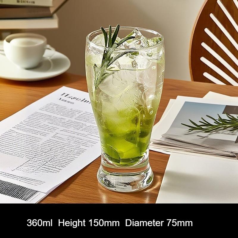 

Large capacity transparent wide-mouth glass iced Americano coffee cup summer juice cold drink cup beer glass 401-500ml