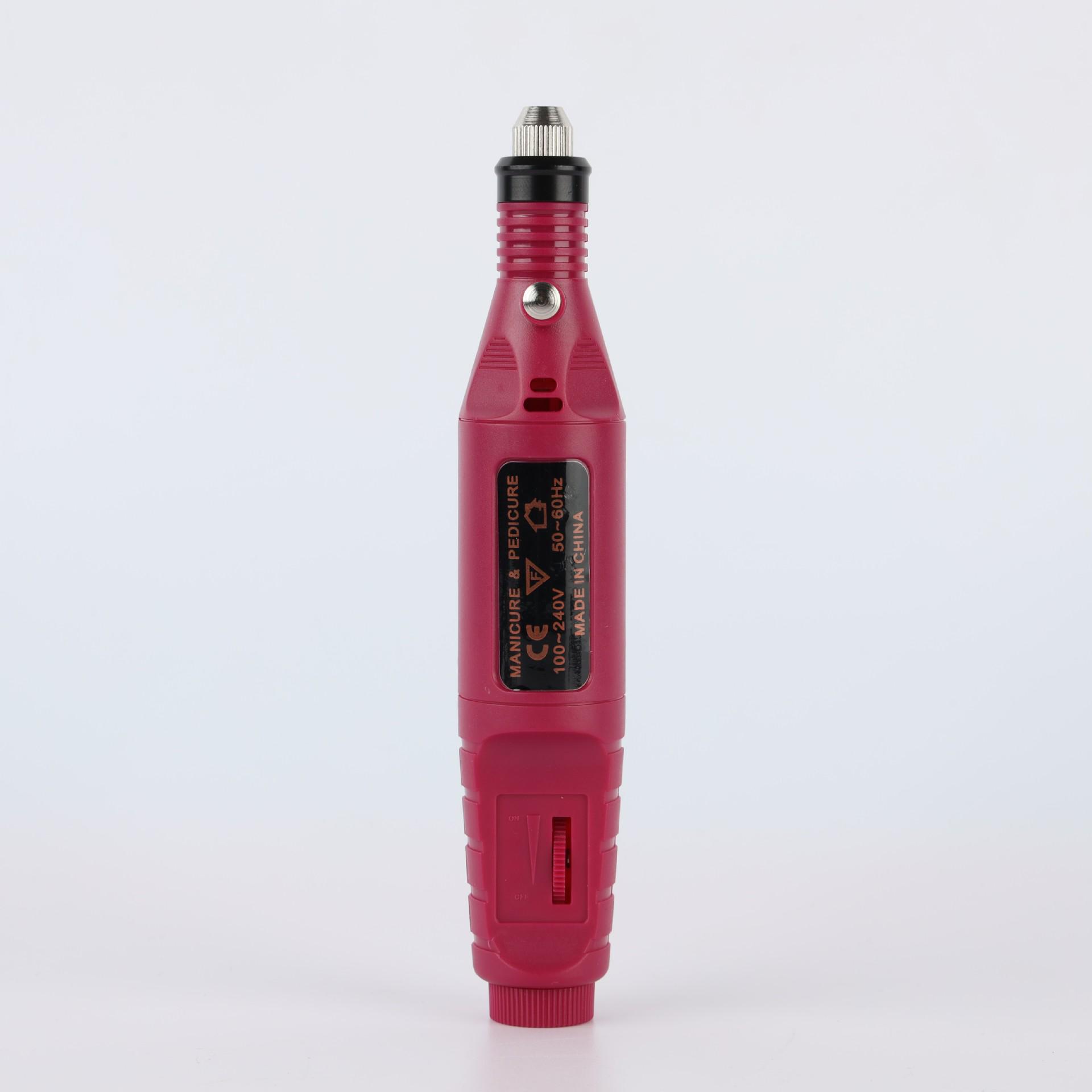 

Электрический набор для маникюра в виде ручки с вилкой EU/US для домашнего или салонного использования USB розы красного