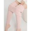 Girls' High-Waisted Thermal Wool Leggings, Thickened Winter School Uniform, Slimming Cotton Warm Pants for Teens