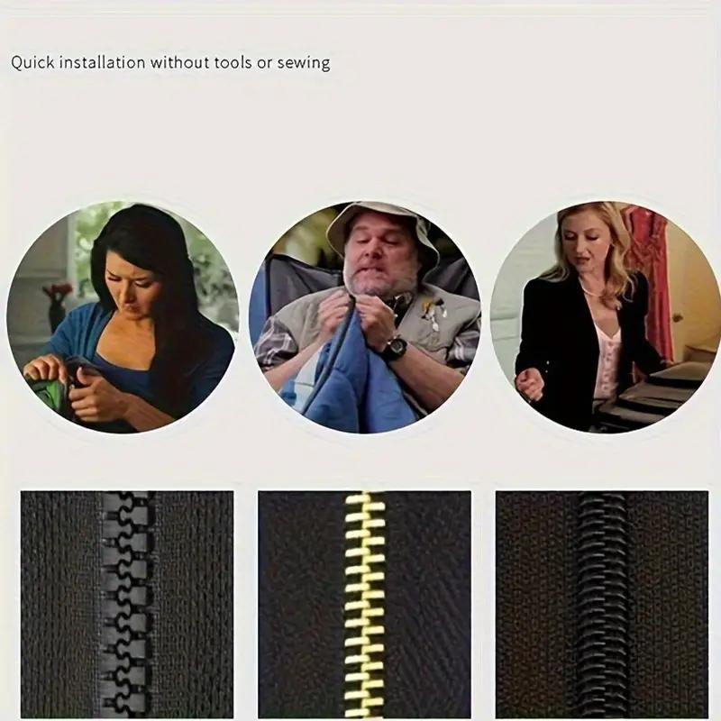 5pcs Zipper Repair Kit - Detachable Zipper Pulls for Bags, Coats, Clothes, Shoes, No Tools Needed, Replacement Zipper Heads