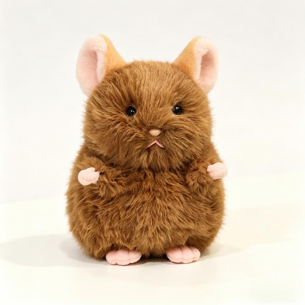 Kawaii Chinchilla Pluche Zacht Pluizig Knuffeldier Schattige Chinchilla Pop Voor Kinderen Kerst Verjaardagscadeau Woondecoratie 15cm bruin