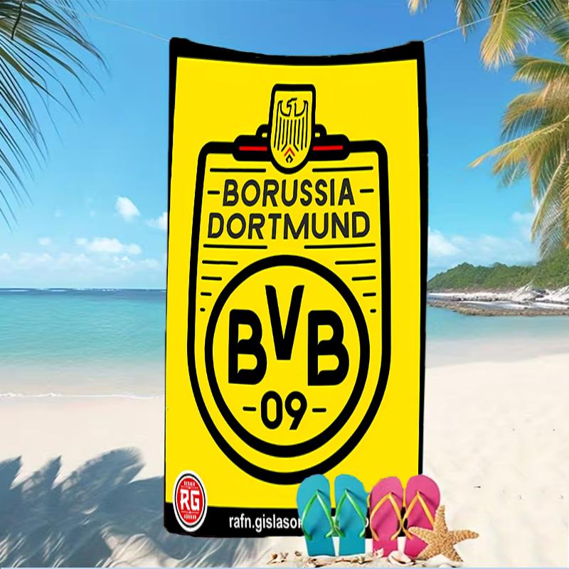 Beach Towel with Borussia Dortmund Pattern - Soft,absorbent,machine Washable Lightweight&Modern,swimming,Travel Essentials