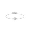 Moissanite 925 Sterling Silver Minimalist Heart-shaped Geometric Design Diamond Bracelet Adjustable Stacked Fashion Wedding Gift