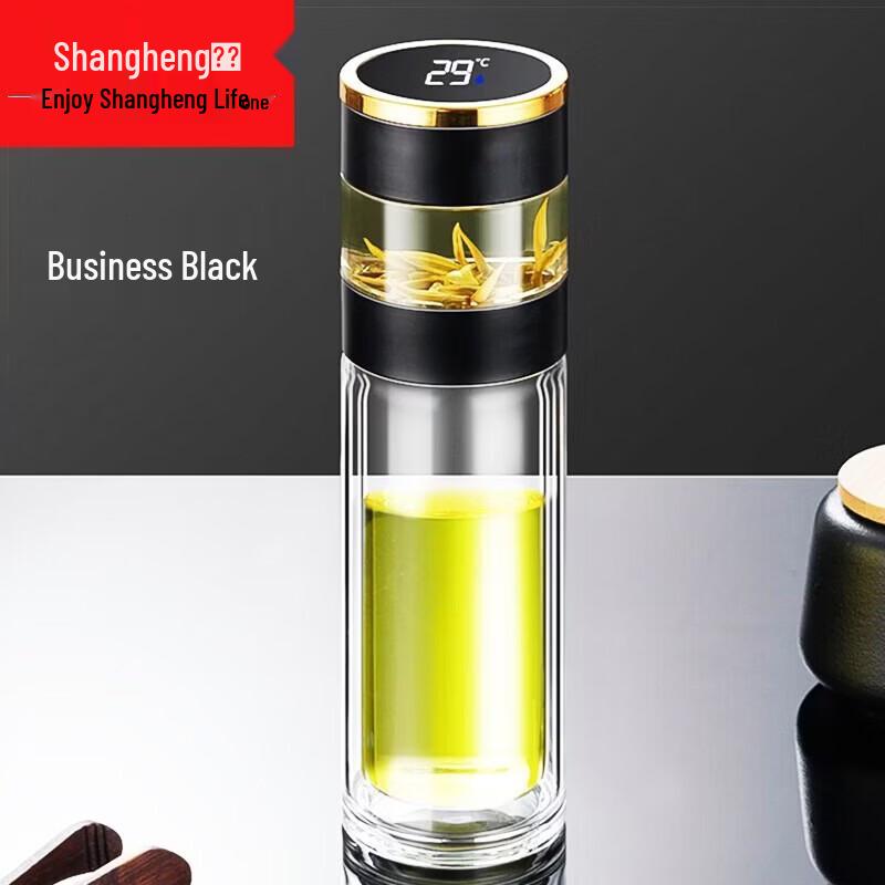 Shangheng Smart Temperature Display Double-Wall Glass Mug