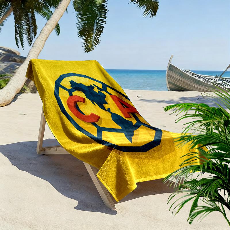 Club America Print Beach Towel, Large Soft Quick Dry Towel for Beach Camping Swimming