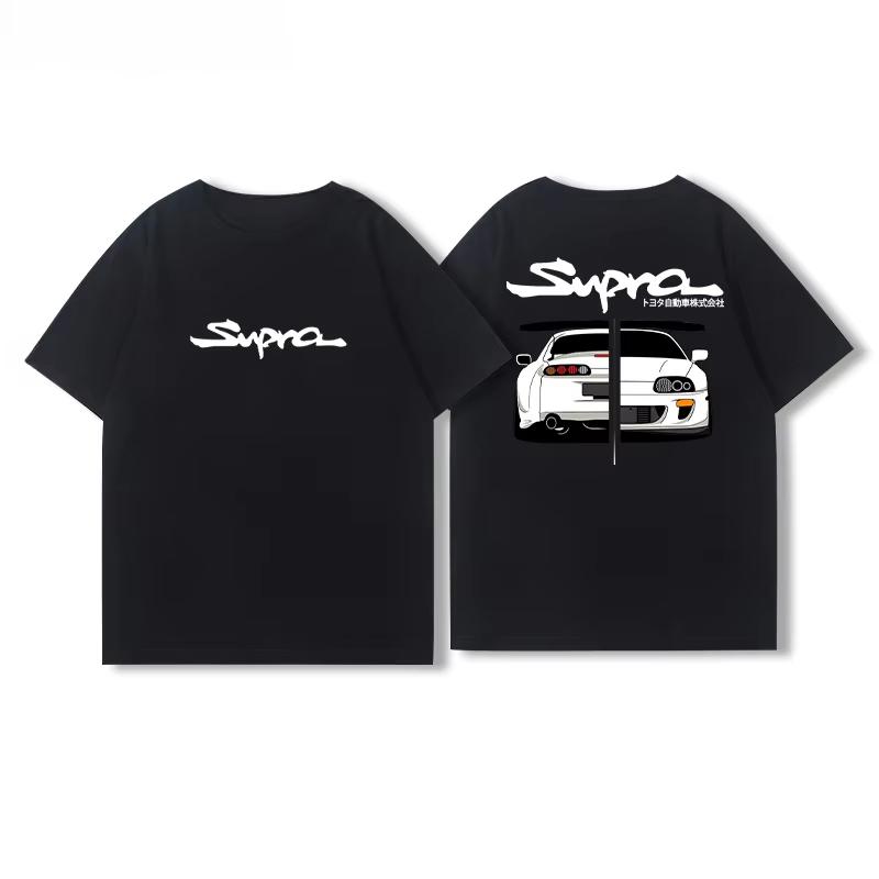 Auto JDM Upravené Auto Supra Býčí Démon Král Retro Grafické Tričko Pánské Oblečení Prodyšné Pánské a Dámské Motocyklové tričko