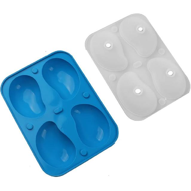 4 Holes 3D Mango Shape Cake Mold Fruit Pudding Ice Tray Mold Jelly Pastry Ice Cream Mould Mousse Cake Baking Molds