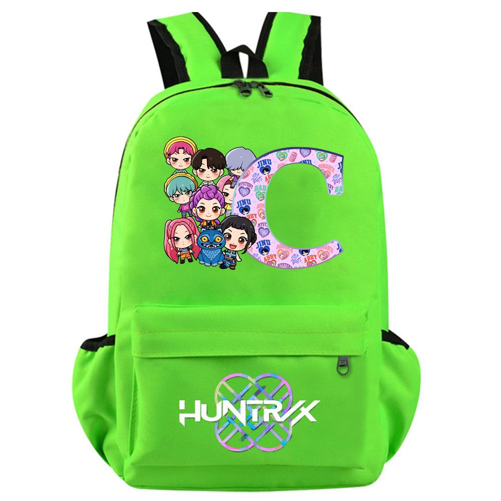 Anime 26 English Letter Kpop Demon Hunters Printed Backpack for Teenager Student Girl Boy Bookbag Schoolbag Women Large Capacity Travel Bag Kid Gift