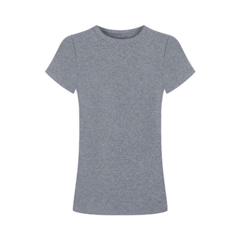 Basic Style Silm Pullover Tops round Neck Short Sleeve T-shirt