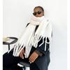 1 Damen-Winter-Fleece-Langschal mit Quasten - Weich und Warm,Verdickt,Winddichter Schal,Multifunktionaler Schal