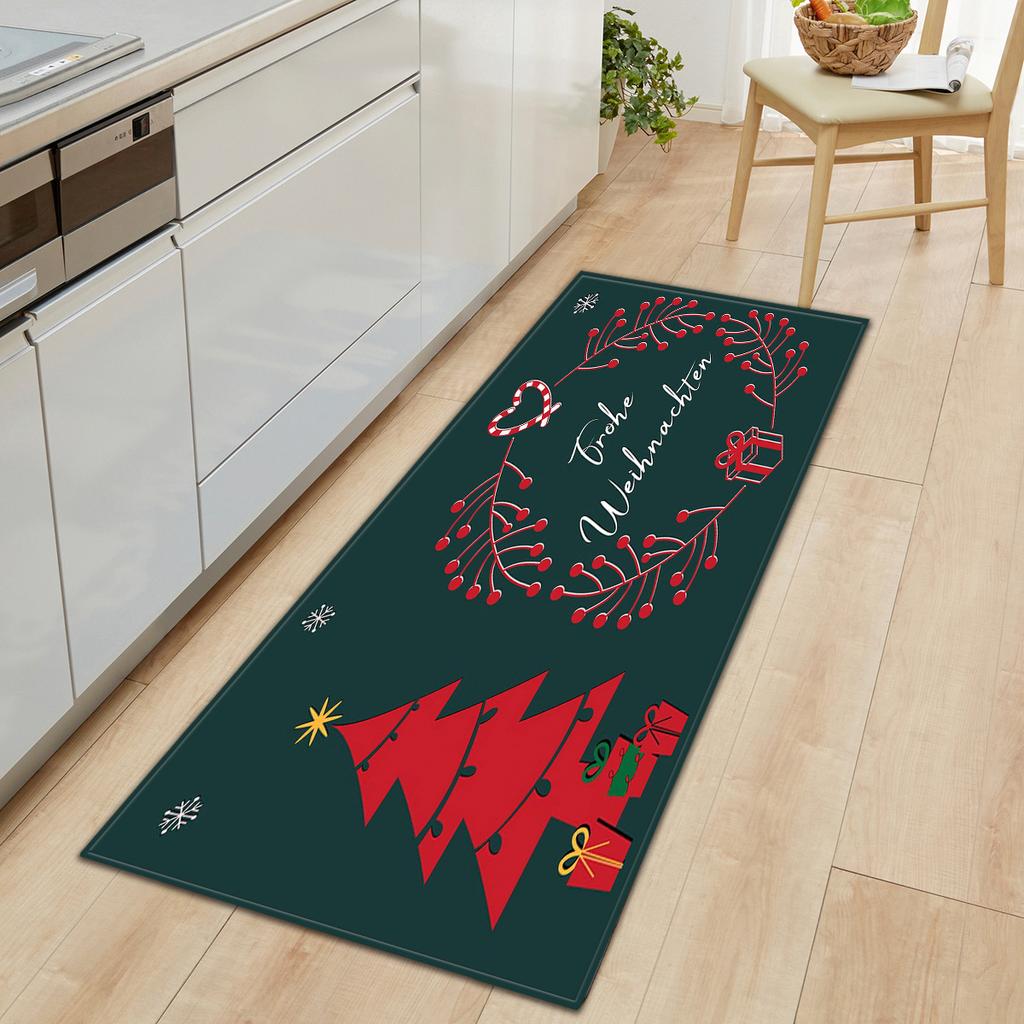 Christmas Kitchen Sand Carpet Doormat Long Floor Mat