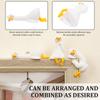 3PCS Resin Goose Figurine Computer Monitor Decor Cute Mini Goose Statue for Car Dashboard Funny Desk TV Photo Frame Decoration