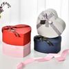New Bowknot Silk Ribbon Gift Box Red with Cover Packaging Paper Box Heart-shaped Present Boxes Valentine's Day